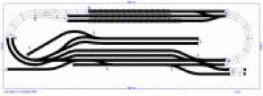 Märklin H0-C Gleisplan 420x140 cm