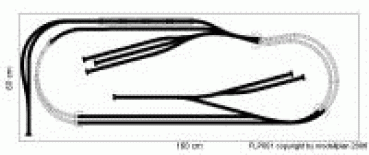 Fleischmann piccolo-N Gleisplan 160 X 80 cm