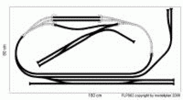 Fleischmann piccolo-N Gleisplan 160 X 80 cm