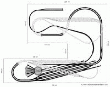 Fleischmann piccolo-N Gleisplan 260 X 200 cm