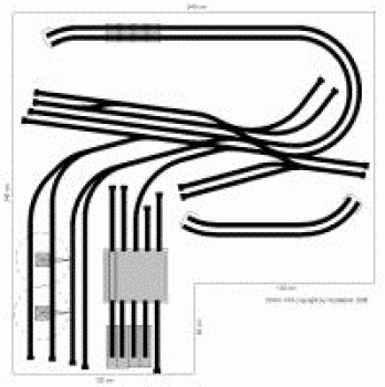 Märklin H0-K Gleisplan 240x240 cm