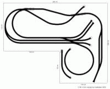 Märklin H0-K Gleisplan 260x200 cm