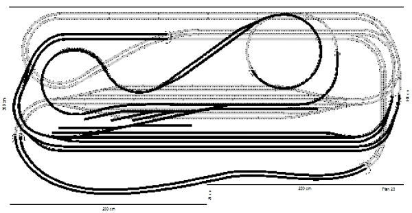 BEMO Gleisplan 400x180/200 cm