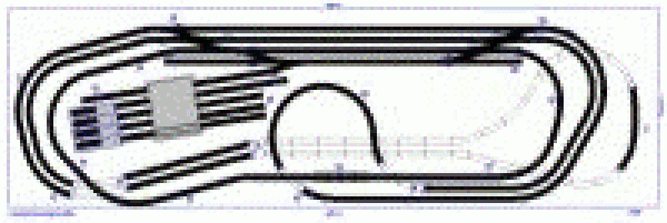 Märklin H0-C Gleisplan 460x140 cm