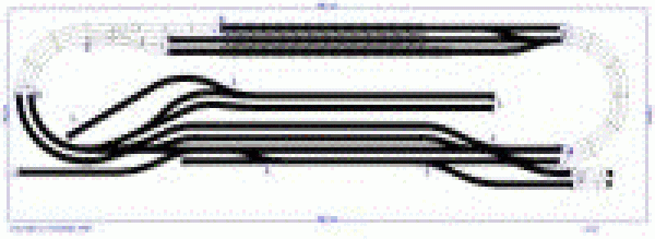 Märklin H0-C Gleisplan 420x140 cm