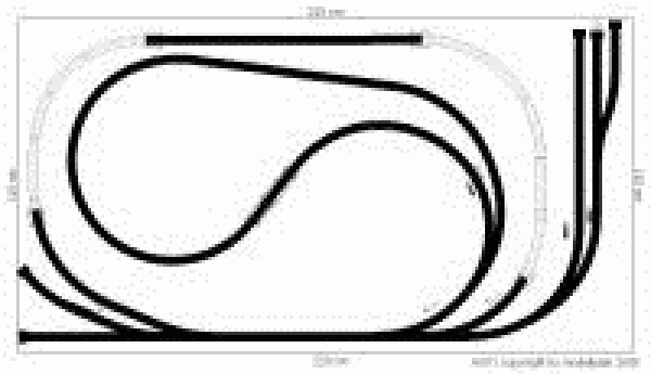 Märklin H0-K Gleisplan 220x120 cm